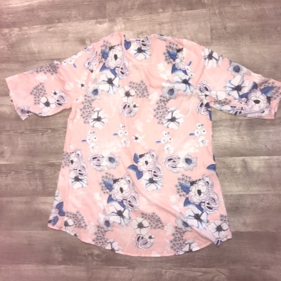 Kimono Cover Up Floral Duster one size NWT - Picture 2 of 4